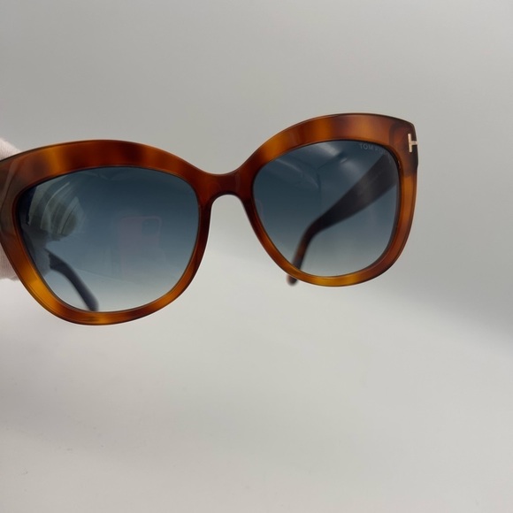 Tom Ford Alistair Sunglasses TF524 53W 56-16-140 Blonde Havana / Blue Shaded